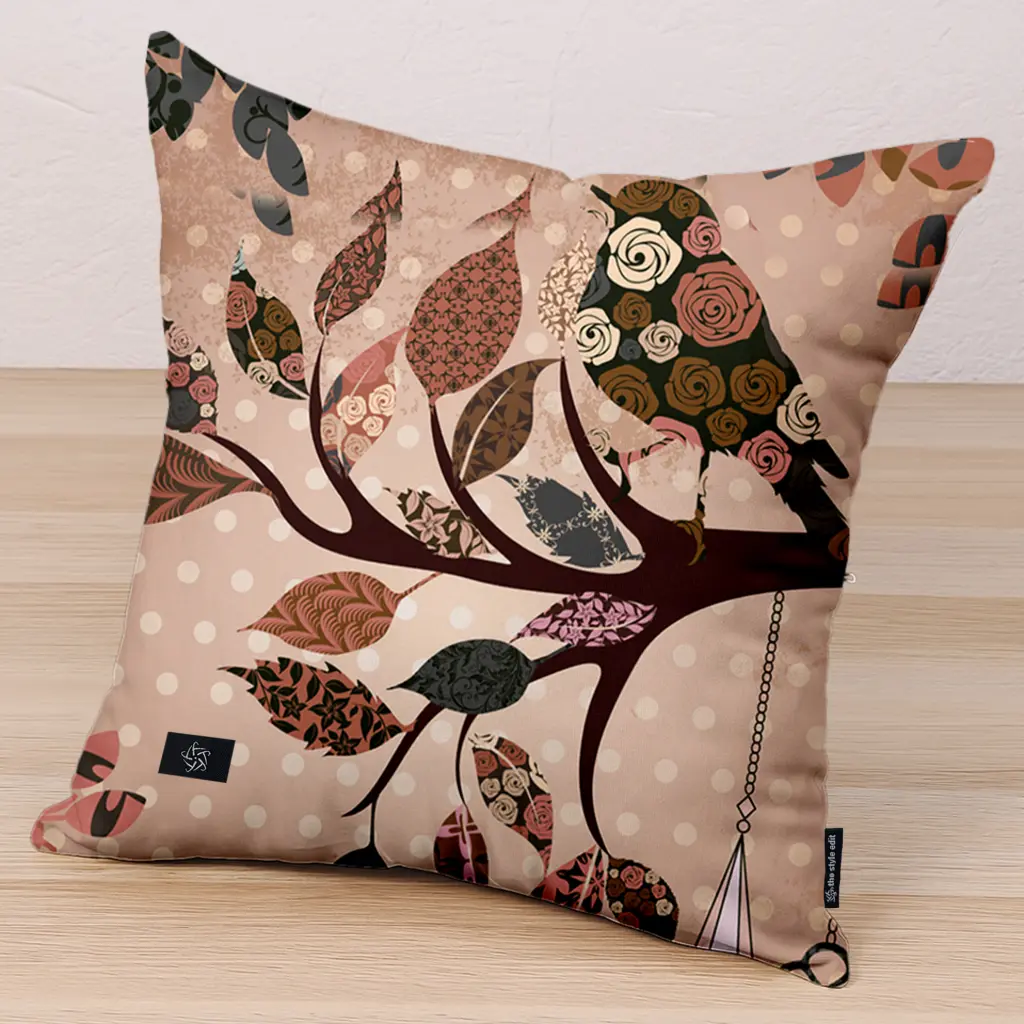 Premium Decorative Cushion - Owl in Autumn Cushion