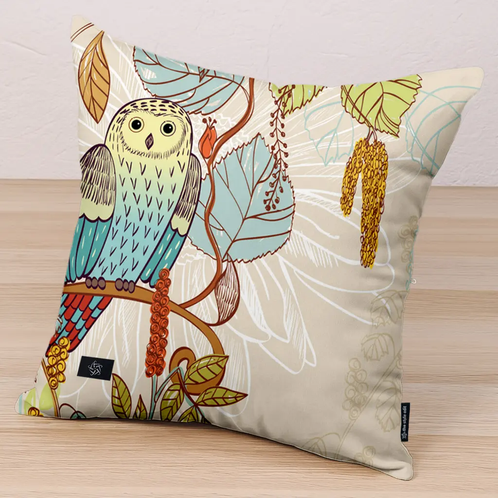 Premium Decorative Cushion - Woodland Owl Cushion