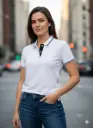 Classic Women’s White Polo T-Shirt