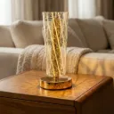 Aurora Gold Etched Tube Lamp