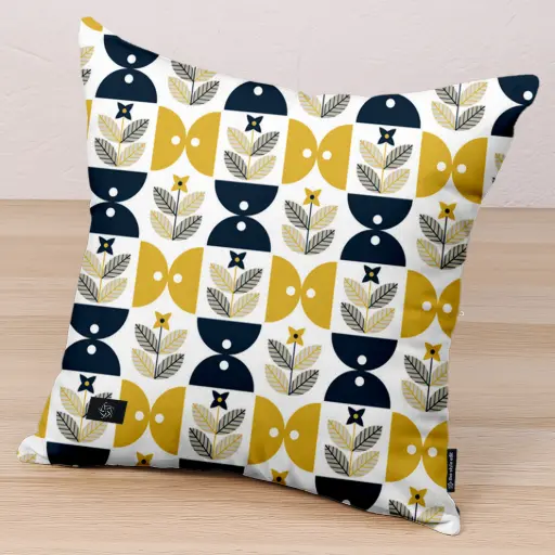Premium Decorative Cushion - Geometric Blossom Cushion